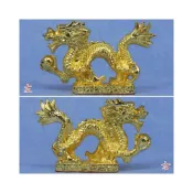 (店+)168開運坊 銅龍系列【虎高龍低 小 銅鍍金銅龍抱珠*3隻】擇日/開光