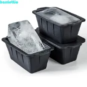 HARRIETTIO硅膠冰模,可重複使用不粘大冰塊模具:,特大號厚食品級可折疊超大冰盒浴盆