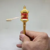 【盛硯莊佛教文物】時來運轉精緻携☆手轉經輪(運成就修法順緣好運連連)