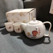 絕版收藏品-趴趴熊餐杯，保溫瓶/烤焦麵包碗，茶具/杯緣子大公仔碗