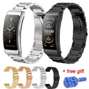不銹鋼錶帶適用於華為 Talk Band B6 Talkband B3 腕帶替換錶帶金屬手鍊帶工具