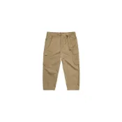 (店+)【The North Face】北面THE NORTH FACE Urban Exploration 純色多口袋束寬鬆工裝休閒褲 男款 卡其色