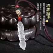 結緣品 得償所願 前程光明  白水晶文昌筆吊墜狀元筆項鍊金榜題名掛件高考學生上岸禮物