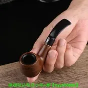 【可開發票】煙鬥手工實木煙絲石楠木紋煙鍋老式傳統旱煙鬥過濾煙袋鍋男士配件