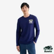 Roots男裝-MODERN CLASSIC 長袖上衣-靛藍