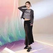 【MAJOR MADE】緊實修身魚尾長裙(長裙/魚尾裙/修身裙)