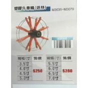 🐟小瑜釣魚趣🐟 台灣現貨 塑膠牛車輪 培林 3.5~7吋 另有 牛車芯 車芯+土地公