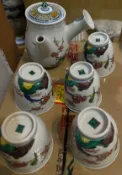 古瓷堂日本回流瓷器 日本九谷燒茶具套組 手繪陶瓷茶壺茶杯組 日式茶道茶器 送禮自用 典藏茶具 精緻工藝 和風茶具