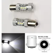 一對 汽車LED 1156 BA15S P21W 白光 16SMD 80W IC恆流 高亮解碼 無極性 車燈改裝