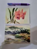 徐樂芹水彩畫明信片