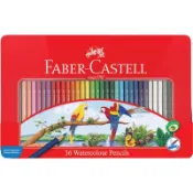 FABER-CASTELL 輝柏 115937 水性彩色鉛筆 36色 紅色鐵盒