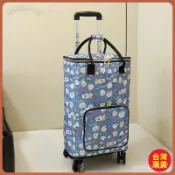 【大容量便攜折疊買菜拉桿購物袋拖車】折疊購物車 拉桿購物袋 購物袋 購物車 買菜推車 買菜手拉車 萬向輪購物拉車 家用超