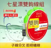 貨比三家 七星漂雙鉤線組 魚鉤 魚標 海釣 豆魚線 分離 專業 全套 子線夾帶雙鉤 醒目豆 尾魚漂 吳郭魚 鉤線組 螢光豆