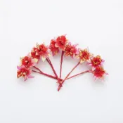 【迷妮手作】🍎台灣現貨供應🍎春仔花1支 婚俗 結婚用品 金蔥雙春花 新娘花 伴娘花 嫁娶六禮 長輩頭花 媒人花