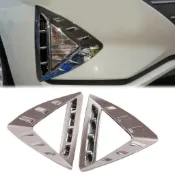 2件組 鍍鉻銀色 前霧燈框飾蓋 塑膠 黏貼式 適用 19-20 Elantra sedan