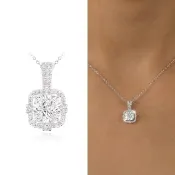 【AURORA 歐羅拉】GIA 50分 天然鑽石 矩形鑽石 D color VVS2 鑽墜 項鍊 展望