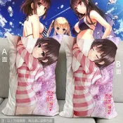 幻之空 內多圖(可來圖客製) 長中枕含枕心 家用枕套 路人女主的養成方法加藤惠詩羽英梨梨周邊動漫小抱枕靠枕 