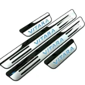適用 Suzuki Vitara 2015‑2024 迎賓踏板 不鏽鋼門檻飾條 車門內裝防刮改裝零件