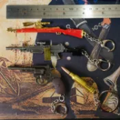 手槍 長槍 機槍 子彈 狙擊槍 半自動步槍 瞄準器 絕地求生 仿真 擬真 造型鑰匙圈
