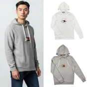 【TOMMY HILFIGER】Tommy Hilfiger 草寫Logo 薄帽T 無刷毛 彈性 抽繩 連帽T 長袖 湯米 @1724AT5