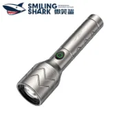 微笑鯊正品 LED 強光手電筒 超亮M60燈芯 8000流明 Type-c充電 5檔位 無極調光 防水戶外 SD5356