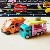 (店+)『冰淇淋漢堡餐車』可開門玩具車 玩具餐車 慣性車 麵包車 玩具餐車 玩具車 小汽車 小汽車玩具