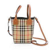 Burberry Mini London托特包(卡其/米色)