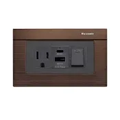 【易智快充】磐石系列-國際牌™ Panasonic™ Glatima™面板 25W USB快充插座(AC安全插座+25W USB+開關)