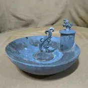 早期 錫製 油燈