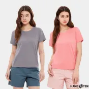  【Hang Ten】女裝-經典純棉圓領腳丫短袖T恤(多色選)