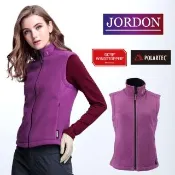 【JORDON 橋登】WINDSTOPPER+POLARTER 女 防風保暖背心(紫色)