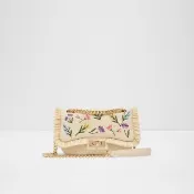【ALDO】THALIANA-清新花卉刺繡編織肩背包/斜背包(米色)