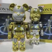 bearbrick 400%暴力熊積木熊空山基鋼鐵人蜘蛛人漫威周邊模型擺件
