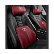 (店+)豐田頭枕腰靠 真皮記憶棉護頸枕 腰靠墊 適用Corolla Cross YARIS ALTIS VIOS rav4 CAmry chr Wish Sienna