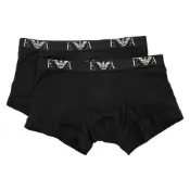 (店+)【EMPORIO ARMANI】阿瑪尼 SS22 Logo印花腰邊四角內褲 男款 2條裝 黑色