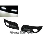 卡嗶車燈 適用於 VW 福斯 JETTA /GOLF 5 GTI保桿專用 06-09 霧燈框 LED DRL晝行燈
