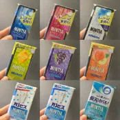 日本MINTIA BREEZE薄荷錠 無糖口含錠 清新口氣/提神醒腦 藍/粉/銀/檸檬/葡萄/水蜜桃/可爾必思/清爽薄荷