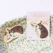 ＜蝟子日常 vol.01－蝟寶寶幫你慶生!生日快樂!＞HEDGIE stickrs 5入 小刺蝟 / ハリネズミ / hedgehogs 手工剪裁造型貼紙