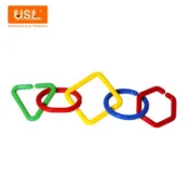 娃娃國【台灣 USL】遊思樂 大幾何連環扣(5形4色,40pcs)