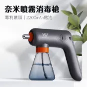 隔日到貨【HOLDWELL】藍光奈米噴霧消毒槍 霧化器 消毒噴霧槍 酒精噴霧機 USB無線噴霧消毒 消毒槍