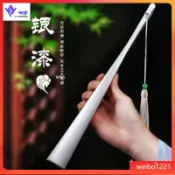 W&S 🍬防身武器扇子功夫折扇鈦閤金全純金屬鐵男款十寸折疊機械感太極