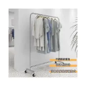 (店+)支援客製化 可開發票 工廠直髮 服裝店展示架 落地立式不銹鋼拉絲銀 中島架 家用陳列架滑輪 可移動架子 掛衣架 陳列架