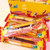 ｜3號味蕾｜YUPI 大熱狗造型QQ軟糖28克一條 24入一盒 熱狗堡 大亨堡