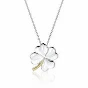 (近新品)Tiffany&Co. 蒂芙尼 四葉草 18K黃金+925純銀項鍊