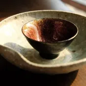 【落霞】漆器斗笠杯－茶酒兩用