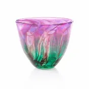 櫻霧花見杯 手工吹製玻璃杯 花朵造型藝術杯 台灣玻璃工