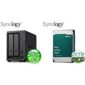 【PChome 24h購物】〈鈔省價〉Synology DS725+ 網路儲存伺服器+HAT3320 PLUS 20TB NAS硬碟(X2) R99N