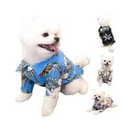 【QIDINA】海灘風浪子寵物涼感衣(寵物衣服 寵物外出 貓咪衣服 狗狗衣服)