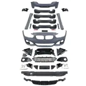 適用於15-18 BMW F20 後期普通版改MT前槓後槓側裙包圍套件