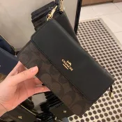 COACH F78229 翻蓋手腕包 風琴包 手機包 手拿包 女士手拿包 零錢包 手包 大容量 附購證